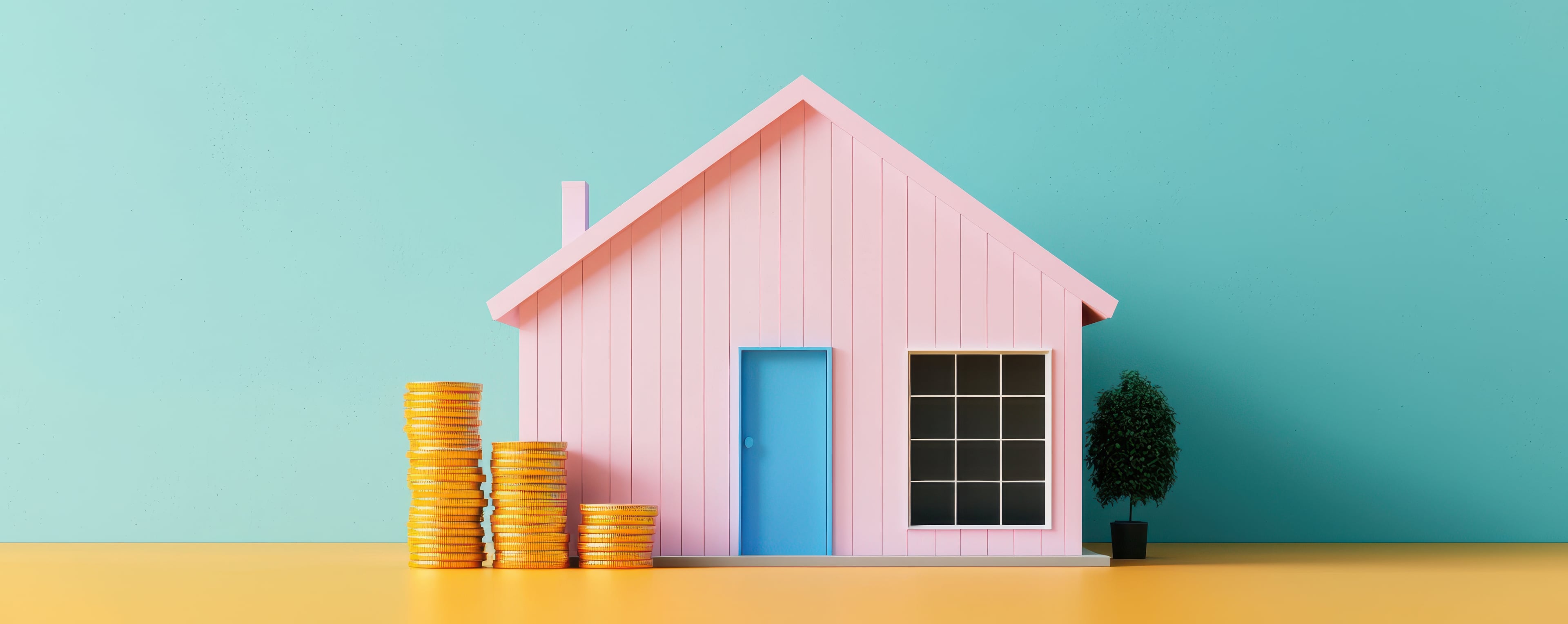 Modern apartment building investment property